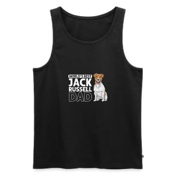 Jack Russell Terrier - Men's Premium Organic Tank Top - black - Front - AI Model Male 178 light (178cm)