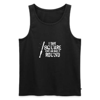 Woodturning Woodturning Wood Lathe Lathe - Men's Premium Organic Tank Top - black - Front - Michal (187cm)