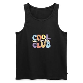Cool Country Girls Club Howdy Rodeo Southern - Men's Premium Organic Tank Top - black - Front - AI Model Male 178 light (178cm)