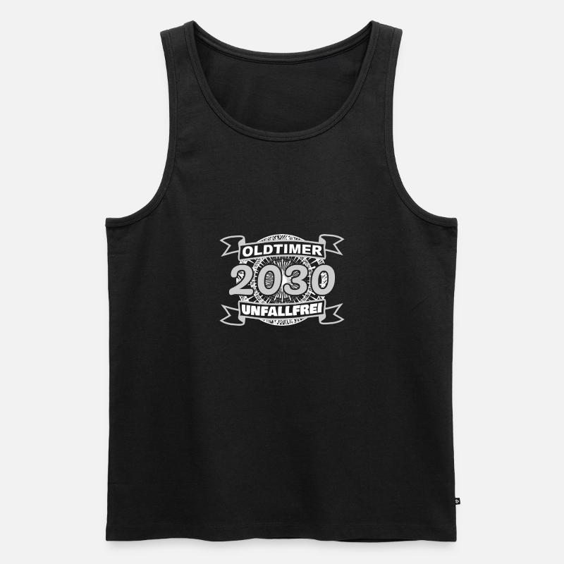2030 - Männer Premium Bio Tank Top - Schwarz