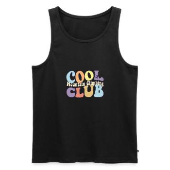 Cool Mountain Climbing Club Hiking Squad Rock - Men's Premium Organic Tank Top - black - Front - AI Model Male 178 light (178cm)