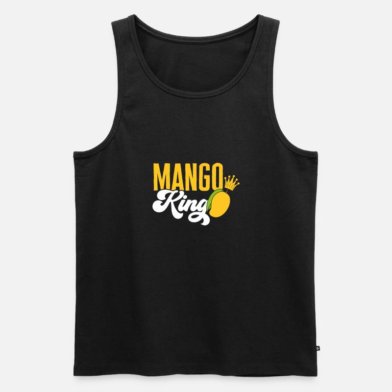 Mango Frucht Mango - Männer Premium Bio Tank Top - Schwarz
