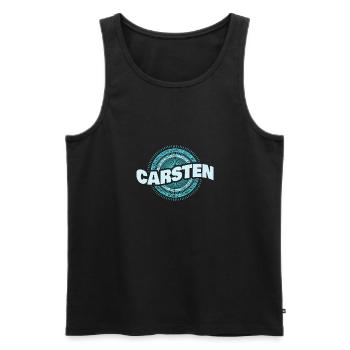 Carsten als Geschenkidee - Männer Premium Bio Tank Top - Schwarz - Vorne - AI Model Male 178 light (178cm)