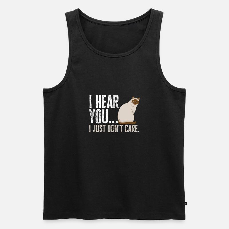 Siamkatze - Männer Premium Bio Tank Top - Schwarz