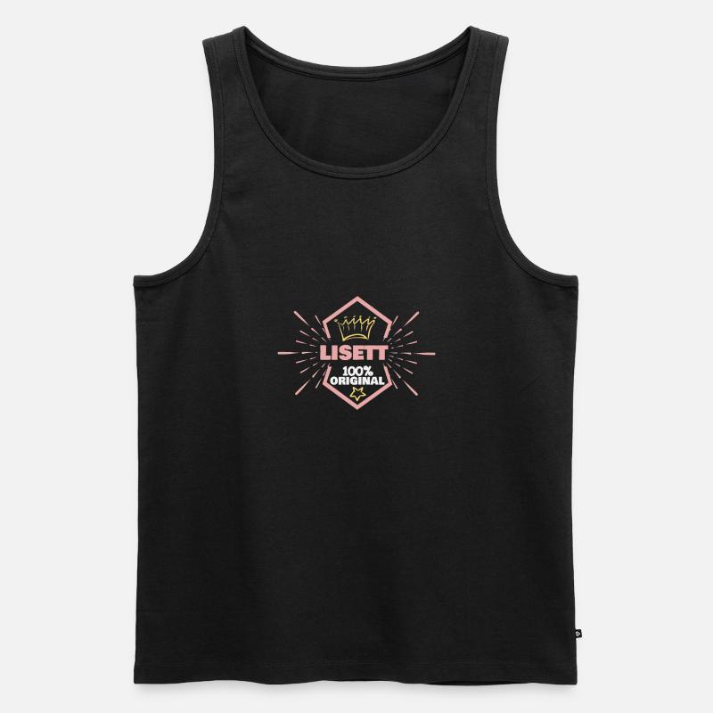 Lisett - Männer Premium Bio Tank Top - Schwarz