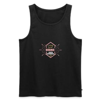 Vorname Biene - Männer Premium Bio Tank Top - Schwarz - Vorne - Michal (187cm)