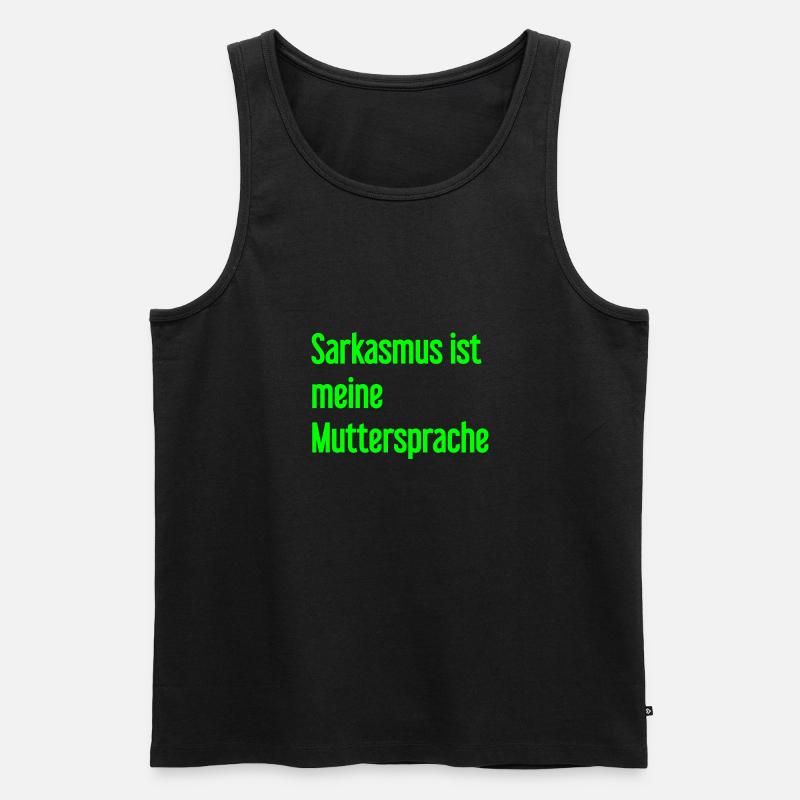 Sarkasmus-Profi - Männer Premium Bio Tank Top - Schwarz