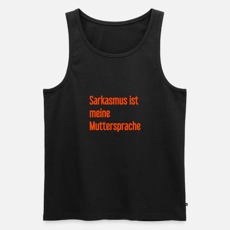 Sarkasmus-Profi - Männer Premium Bio Tank Top - Schwarz