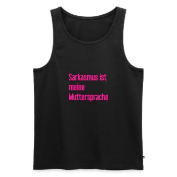 Sarcasme Pro - Débardeur bio Premium Homme - noir - Devant - Michal (187cm)