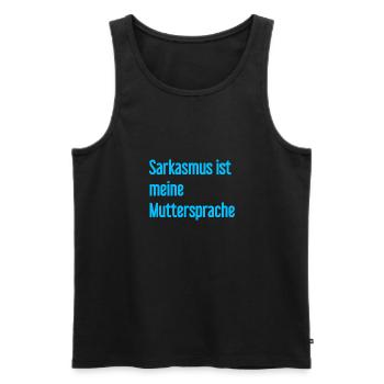 Sarcasm Pro - Men's Premium Organic Tank Top - black - Front - Michal (187cm)