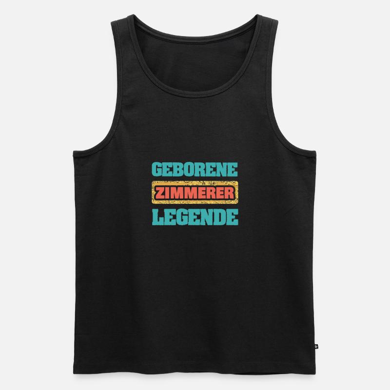 Geschenk für Zimmerer - Männer Premium Bio Tank Top - Schwarz