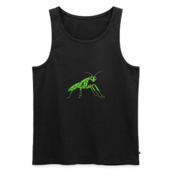 Praying mantis - Men's Premium Organic Tank Top - black - Front - AI Model Male 178 light (178cm)