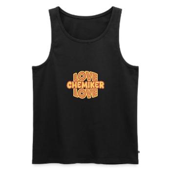Emploi Chimiste - Débardeur bio Premium Homme - noir - Devant - AI Model Male 178 light (178cm)