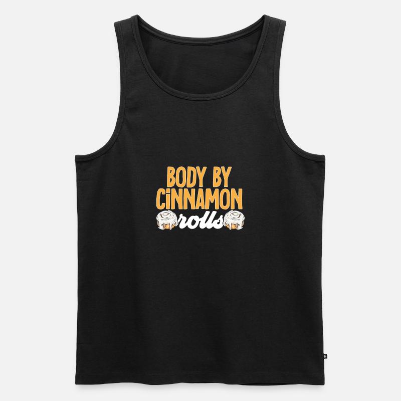 Zimtschnecke - Männer Premium Bio Tank Top - Schwarz