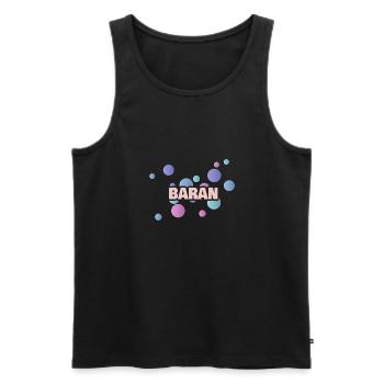 Geschenk für Baran - Männer Premium Bio Tank Top - Schwarz - Vorne - Michal (187cm)