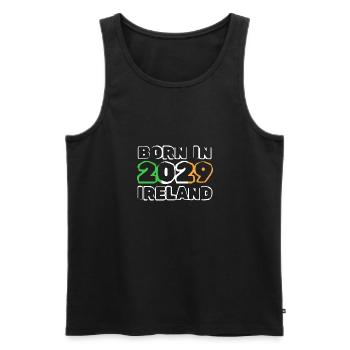 2029 - Männer Premium Bio Tank Top - Schwarz - Vorne - AI Model Male 178 light (178cm)
