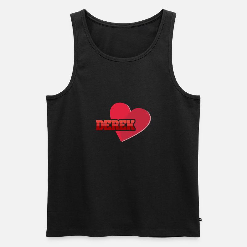 Derek als Vorname - Männer Premium Bio Tank Top - Schwarz