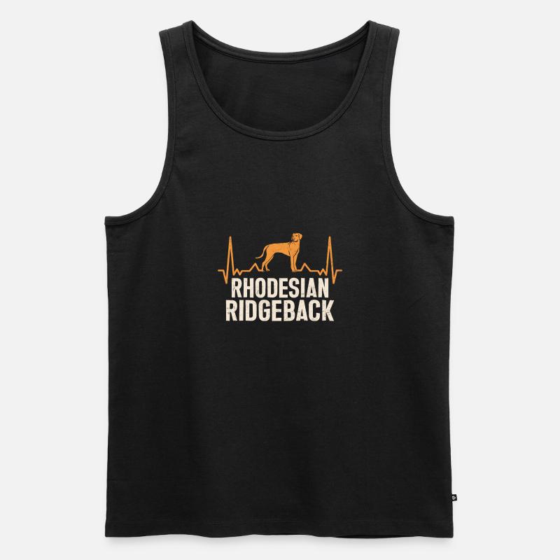 Rhodesian Ridgeback Hund - Männer Premium Bio Tank Top - Schwarz