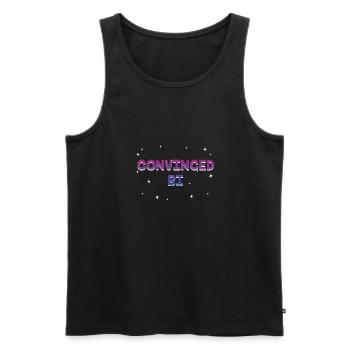 Convinced Bi Bisexual LGBTQ Bi Pride LGBT Pride - Men's Premium Organic Tank Top - black - Front - AI Model Male 178 light (178cm)