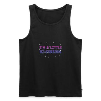 I'm a Little Bi Furious Bisexual LGBTQ Bi Pride - Männer Premium Bio Tank Top - Schwarz - Vorne - Michal (187cm)