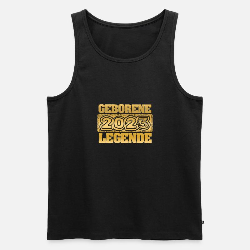 2023 - Männer Premium Bio Tank Top - Schwarz