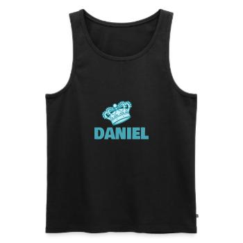 Geschenk für Daniel - Männer Premium Bio Tank Top - Schwarz - Vorne - Michal (187cm)