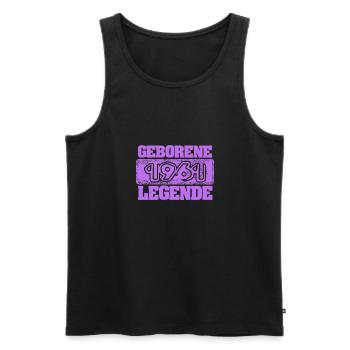 Geburtsjahr 1961 - Männer Premium Bio Tank Top - Schwarz - Vorne - Michal (187cm)