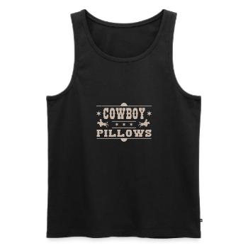 Cowboy Pillows Southern Girl Texas Lady Funny - Men's Premium Organic Tank Top - black - Front - Michal (187cm)