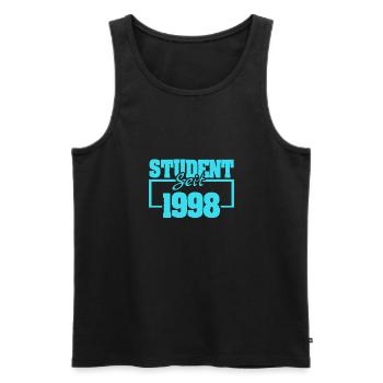Student 1998 - Männer Premium Bio Tank Top - Schwarz - Vorne - AI Model Male 178 light (178cm)