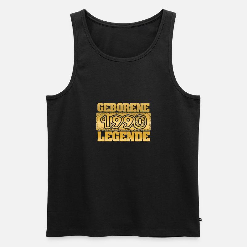 Sprüche 1990 - Männer Premium Bio Tank Top - Schwarz