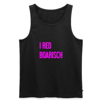 I red boarisch - Männer Premium Bio Tank Top - Schwarz - Vorne - Michal (187cm)
