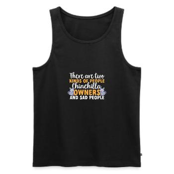 Chinchilla - Männer Premium Bio Tank Top - Schwarz - Vorne - Michal (187cm)