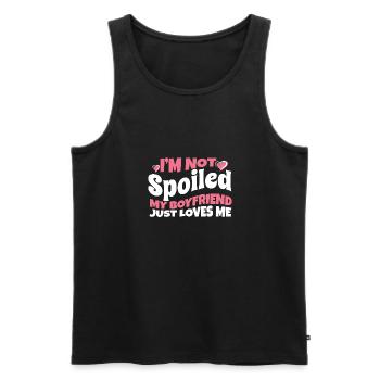 I'm Not Spoiled My BF Just Loves Me Proud - Men's Premium Organic Tank Top - black - Front - AI Model Male 178 light (178cm)