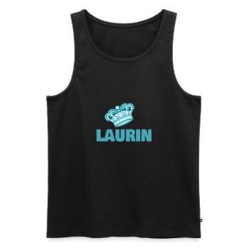 Gift for Laurin - Men's Premium Organic Tank Top - black - Front - AI Model Male 178 light (178cm)