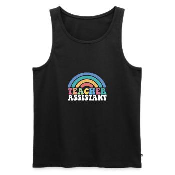 Substitute Teacher Teacher Assistant School - Männer Premium Bio Tank Top - Schwarz - Vorne - AI Model Male 178 light (178cm)