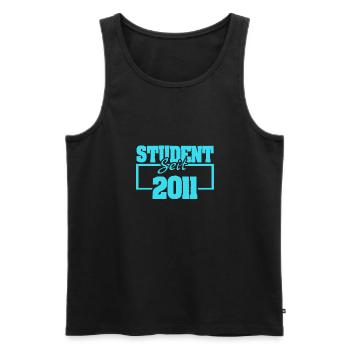 Student 2011 - Männer Premium Bio Tank Top - Schwarz - Vorne - AI Model Male 178 light (178cm)