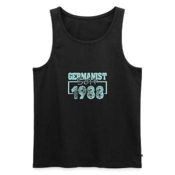 Germanist 1988 - Männer Premium Bio Tank Top - Schwarz - Vorne - Michal (187cm)