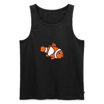 Clownfisch - Männer Premium Bio Tank Top - Schwarz - Vorne - AI Model Male 178 light (178cm)