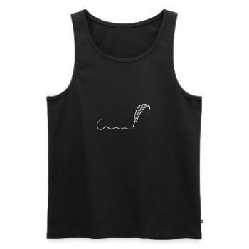 Feather writer author gift - Men's Premium Organic Tank Top - black - Front - Michal (187cm)