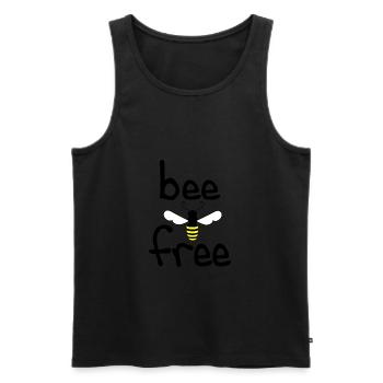 abeille - Débardeur bio Premium Homme - noir - Devant - Michal (187cm)