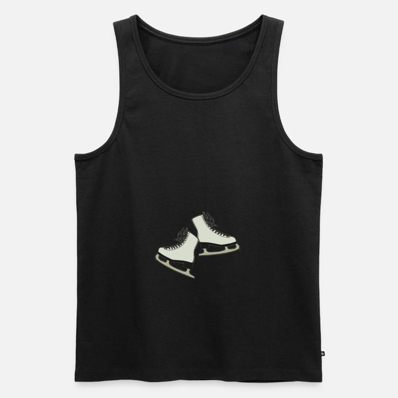 Schlittschuh - Männer Premium Bio Tank Top - Schwarz