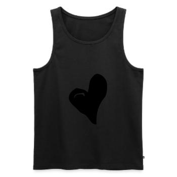 cœur - Débardeur bio Premium Homme - noir - Devant - Michal (187cm)