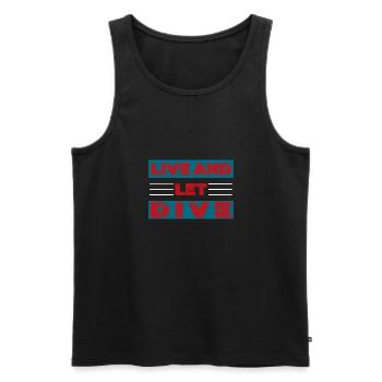 Taucher Tauchen Design Schnorcheln - Männer Premium Bio Tank Top - Schwarz - Vorne - Michal (187cm)