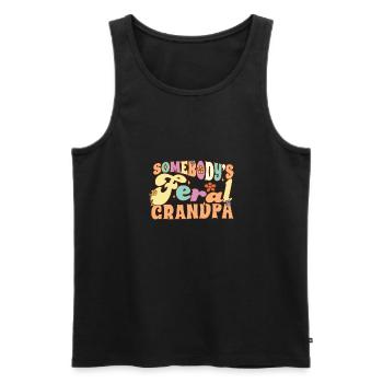 Somebody's Feral Grandpa Funny Family Grandfather - Men's Premium Organic Tank Top - black - Front - Michal (187cm)