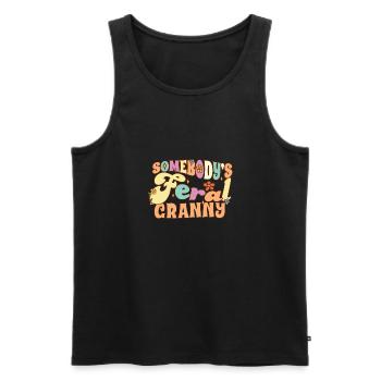 Somebody's Feral Granny Funny Family Grandma - Männer Premium Bio Tank Top - Schwarz - Vorne - Michal (187cm)