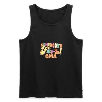 Somebody's Feral Oma German Grandmother Funny - Männer Premium Bio Tank Top - Schwarz - Vorne - Michal (187cm)