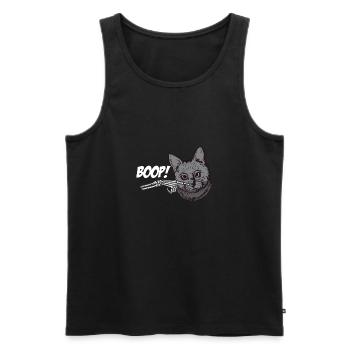 Skeleton Hand Black Cat Spooky Halloween Grunge - Männer Premium Bio Tank Top - Schwarz - Vorne - AI Model Male 178 light (178cm)