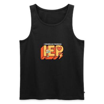 Sped Teacher I Encourage Progress ABA Therapist - Männer Premium Bio Tank Top - Schwarz - Vorne - AI Model Male 178 light (178cm)