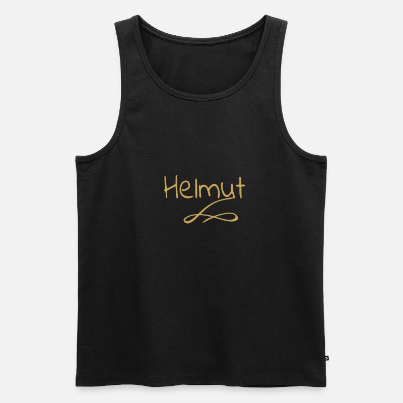 Vorname Helmut - Männer Premium Bio Tank Top - Schwarz