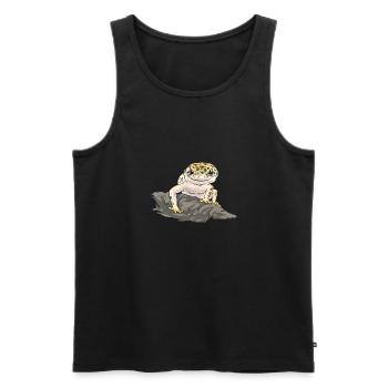 Leopardgecko Reptil Haustier Gecko - Männer Premium Bio Tank Top - Schwarz - Vorne - Michal (187cm)
